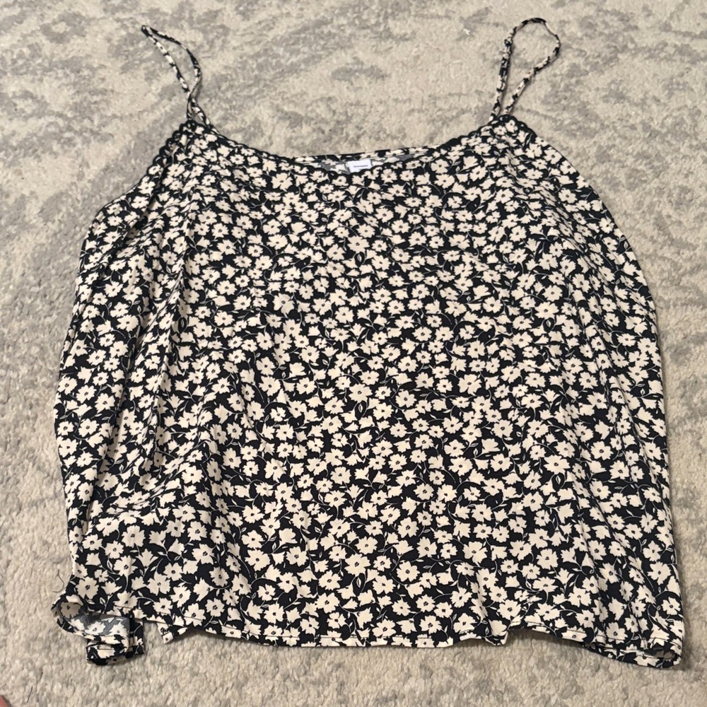 Old navy Floral Black and White Women's Top